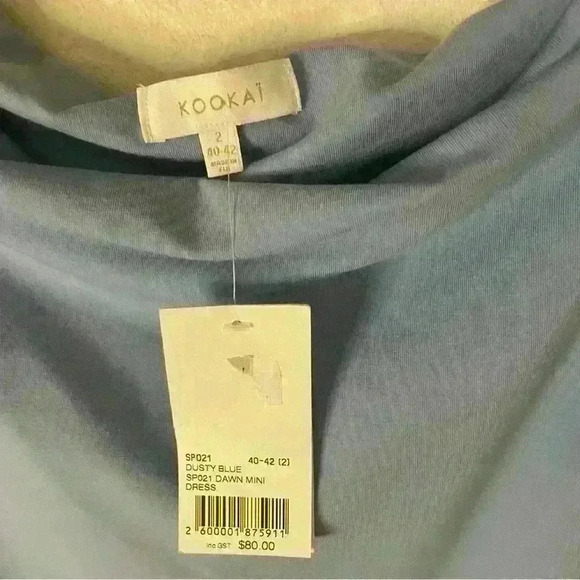 Kookai Size 2 Dusty Blue Dawn Mini Dress (NWT) - Picture 7 of 7